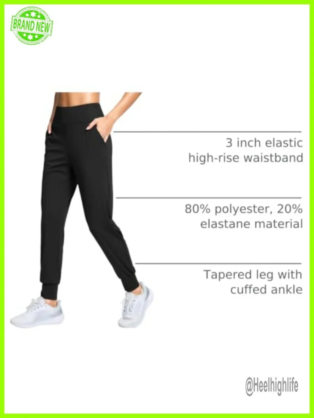 Lightweight High Waisted Joggers with Pockets Athletic Gym Workout Pants